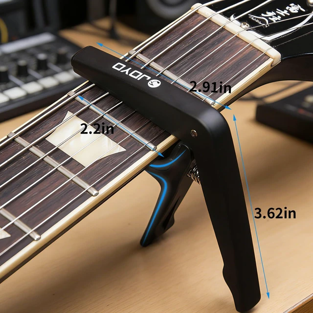Alt view image 7 of 7 - Guitar Tuner and Capo Set Clip On Chromatic Guitar Tuner with LCD Display & Premium Guitar Capo & Picks Fast Accurate Tuning for Acoustic Electric Guitar, Bass, Ukulele, Violin (JTCP-01)