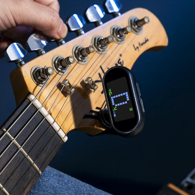 Alt view image 7 of 7 - Rechargeable Clip-on Tuner for Guitar Bass Ukulele with Chromatic Mode