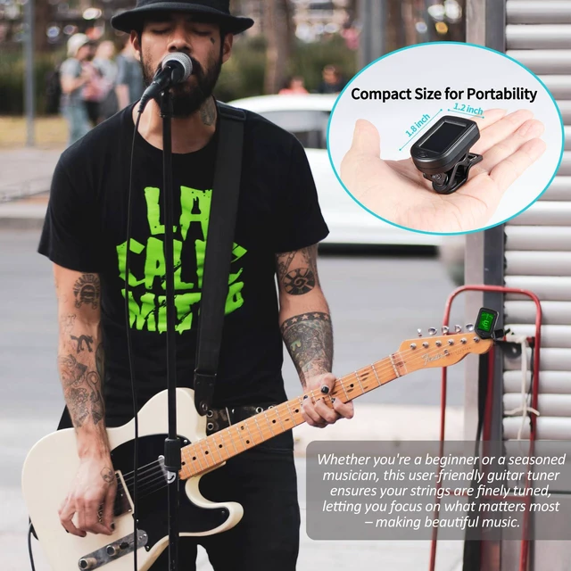 Alt view image 7 of 7 - Guitar Tuner Clip On 3 Pack Tuners for Acoustic Electric Guitar Bass Ukulele Violin banjo Tuning