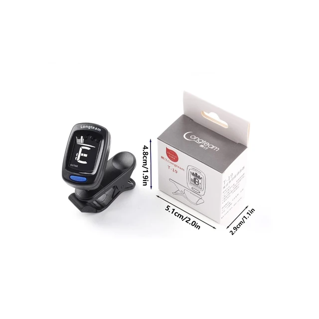Alt view image 2 of 7 - Clip On Guitar Tuner For All Instruments, Ukulele, Guitar, Bass, Mandolin, Violin, Banjo, LCD Display, 360 Degree Rotating, Fast & Accurate (black)