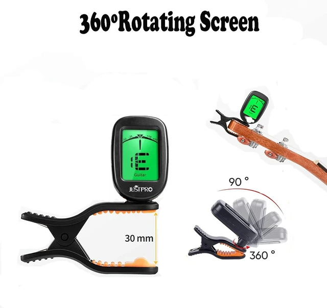 Alt view image 5 of 7 - Guitar Tuner Clip on with Chromatic Tuning Modes, Guitar Tuner for Acoustic/Electric Guitar, Ukulele, Violin, Bass, Banjo