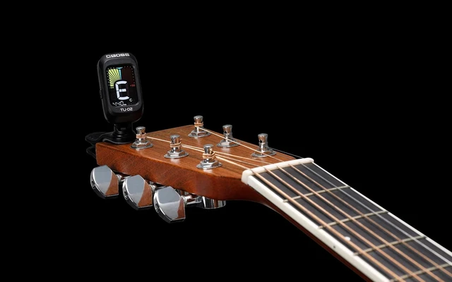 Alt view image 4 of 4 - TU-02 Chromatic Clip-On Tuner for Guitar, Bass and Ukulele | Reliable and Precise Battery Powered Tuner with High-Contrast Color Display and BOSS Warranty