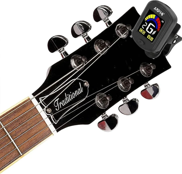 Alt view image 2 of 7 - Rechargeable Clip-on Tuner for Acoustic Guitar & Ukulele,Easy for Beginners |Clear Color Display,Tuning accuracy:±0.5cent,Standard A4: 440Hz,Chromatic Tuner for Bass Mandolin Banjo,Type-C Not Included