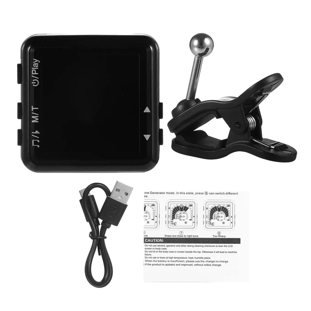 Alt view image 4 of 7 - Guitar Tuner Rechargeable, Clip On Tuner with LCD Color Display with Guitar, Ukulele, Violin and Chromatic Tuning Modes, Professional Electric Guitar Tuner & Metronome for All Stringed Instruments