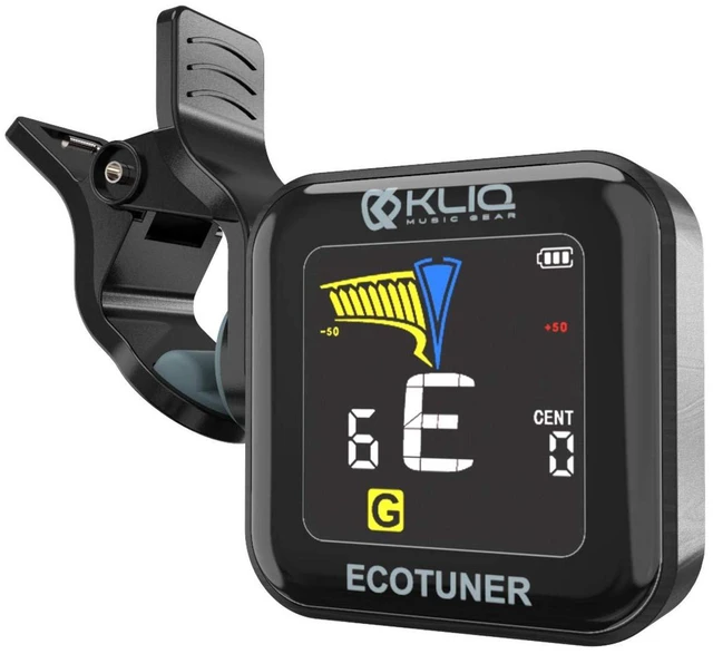 Main image of EcoTuner Clip On Guitar Tuner -Multi-Instrument Clip-On Tuner | Fast Accurate Chromatic Tuner for Acoustic Electric Guitar, Bass, Ukulele, Violin, Mandolin, Banjo