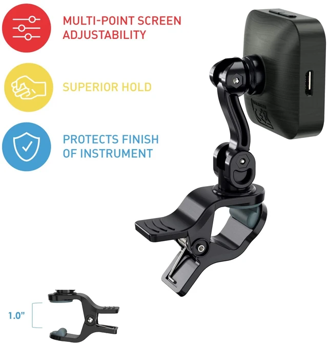 Alt view image 6 of 7 - EcoTuner Clip On Guitar Tuner -Multi-Instrument Clip-On Tuner | Fast Accurate Chromatic Tuner for Acoustic Electric Guitar, Bass, Ukulele, Violin, Mandolin, Banjo
