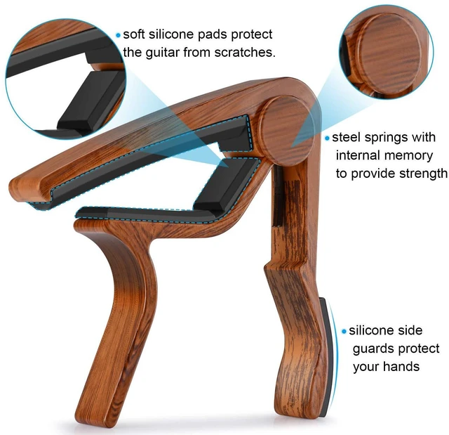 Alt view image 3 of 7 - Guitar Picks Capo Guitar Tuner Clip on for Acoustic Ukelele Bass Classical Guitar