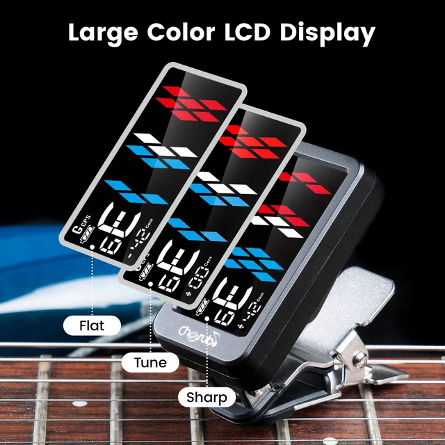 Alt view image 2 of 6 - WST-905Li Rechargeable Clip-On Guitar Tuner,4 Display Modes, ±1 cent High Degree of Accuracy, 5 Tuning Modes for All Instruments, Rechargeable Battery