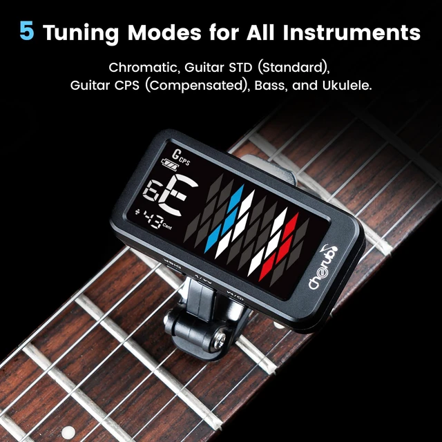 Alt view image 6 of 6 - WST-905Li Rechargeable Clip-On Guitar Tuner,4 Display Modes, ±1 cent High Degree of Accuracy, 5 Tuning Modes for All Instruments, Rechargeable Battery