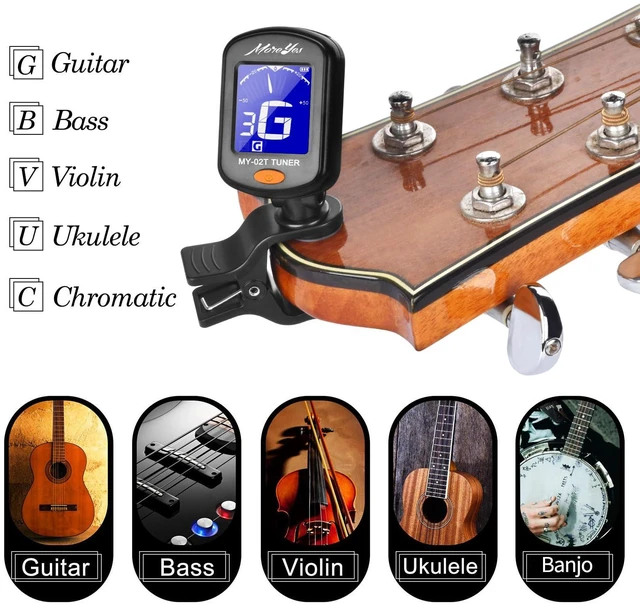 Alt view image 6 of 7 - Guitar Picks Capo Guitar Tuner Clip on for Acoustic Ukelele Bass Classical Guitar