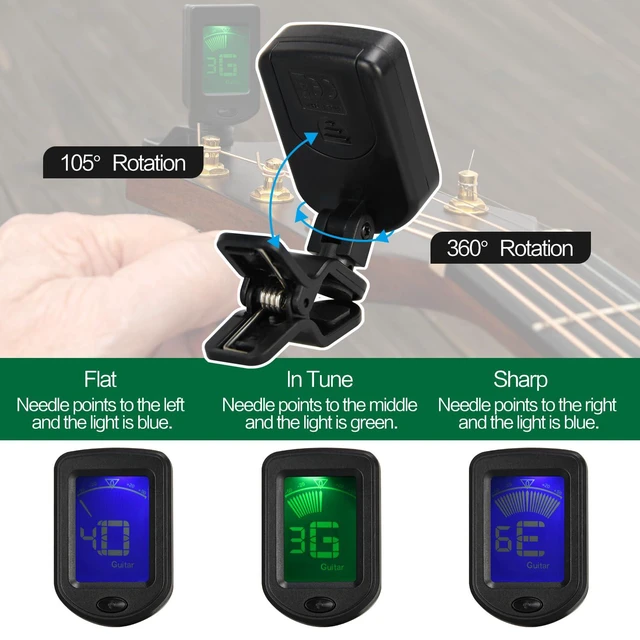 Alt view image 3 of 7 - Guitar Accessories, Guitar Capo Guitar Tuner Guitar Picks and Holder | for Guitar Players and Beginners