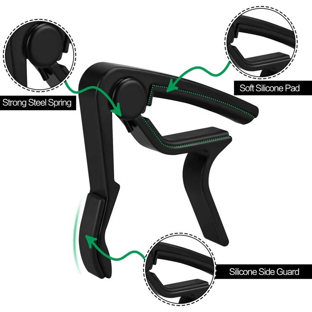 Alt view image 4 of 7 - Guitar Accessories, Guitar Capo Guitar Tuner Guitar Picks and Holder | for Guitar Players and Beginners