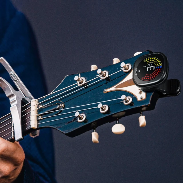 Alt view image 7 of 7 - Guitar Tuner Rechargeable, Tuner Clip On for Guitar, Bass, Chromatic, Ukulele,Violin Tuner, Fast Accuratie Tuning, Super Bright Display to Read, for Professional/Beginners