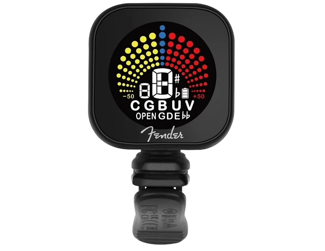 Alt view image 3 of 6 - Flash 2.0 Guitar Tuner Clip On, Rechargeable Guitar Tuner for 6 Strings, Battery and Micro USB Audio Charger Included, 4x3x2 Inches, 1 Count,Black