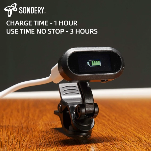Alt view image 6 of 7 - Rechargeable Clip On Tuner TFT for Guitar Ukulele Violin Banjo | Easy to Read, Extremely Fast and Accurate Tuning, Headstock Chromatic Tuner Pitch 410-460Hz, Perfect for Any Lighting