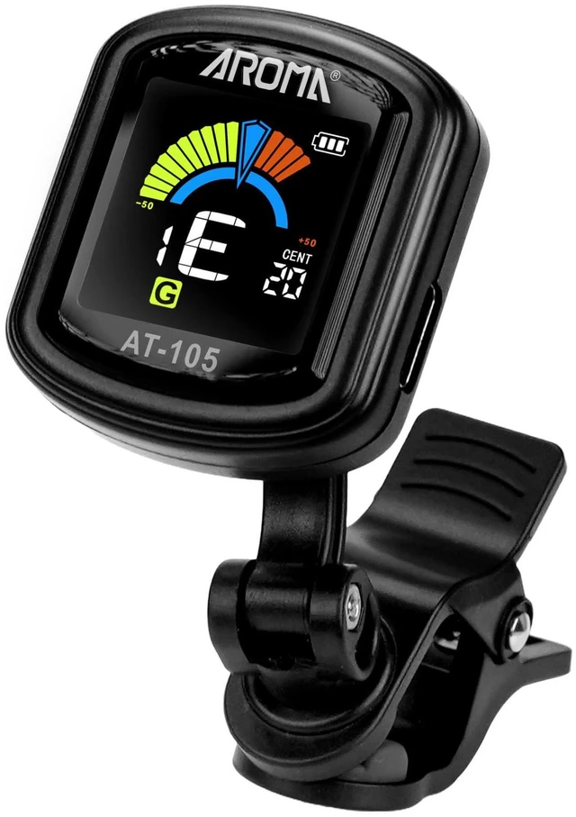 Main image of Guitar Tuner Clip On Rechargeable Chromatic Tuner for Guitar Bass Ukulele Violin Mandolin