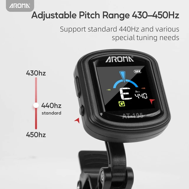 Alt view image 5 of 7 - Guitar Tuner Clip On Rechargeable Chromatic Tuner for Guitar Bass Ukulele Violin Mandolin
