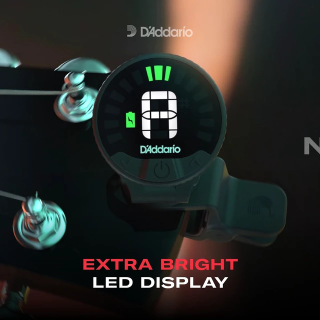Alt view image 7 of 7 - Nexxus 360 Rechargeable Clip-On Guitar Tuner | Rechargeable clip-on tuner with a 360-degree rotating head and 24 hours of tuning per charge for acoustic & electric guitar.