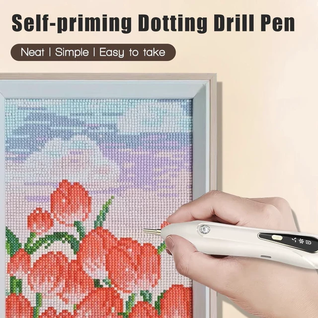 Alt view image 2 of 7 - Electric Diamond Painting Pen with Adjustable Suction, Cordless Rechargeable Vacuum Rhinestone & Crystal Picker Tool for Round, Square & AB Drills, Low Noise Pro Diamond Art Accessories