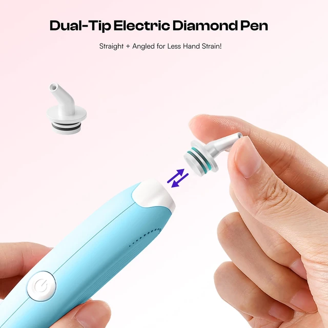 Alt view image 5 of 7 - Cordless Electric Diamond Painting Pen,E-Painter for Diamond Art,Blue | No Wax Needed, Ergonomic Design Diamond Art Tools, Vacuum Technology Diamond Art Pen, Included Storage Tray, Perfect Gift