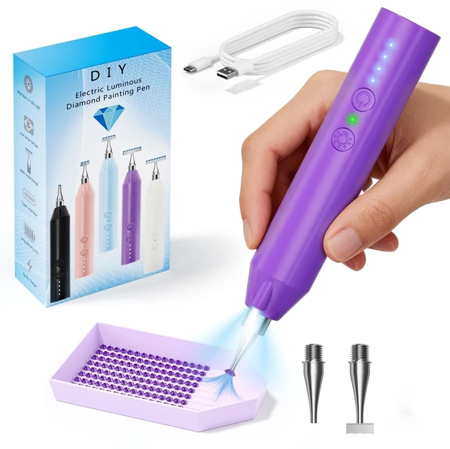 Main image of Electric Diamond Painting Pen, Try Paint without Wax, Cordless Diamond Art Pens, Wax-Free to Paint Faster, Vacuum Pickup Style, Diamonds Painting Accessories