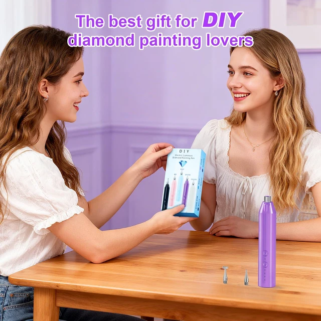 Alt view image 6 of 7 - Electric Diamond Painting Pen, Paint Without Wax, Cordless Electric Vacuum Pen, Skip the Wax Speed Up Painting Process, 7 Hours Lasting, Chargeable