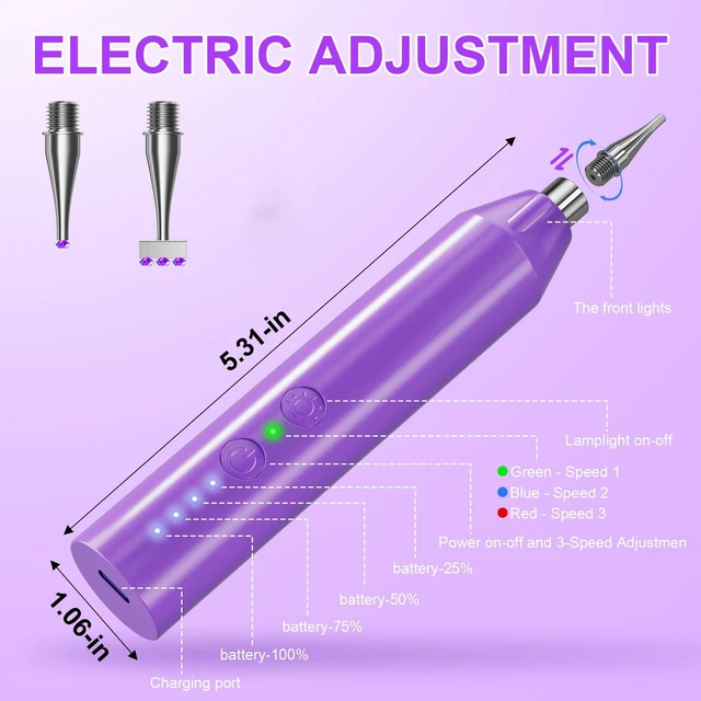 Alt view image 2 of 7 - Electric Diamond Painting Pen, Try Paint without Wax, Cordless Diamond Art Pens, Wax-Free to Paint Faster, Vacuum Pickup Style, Diamonds Painting Accessories