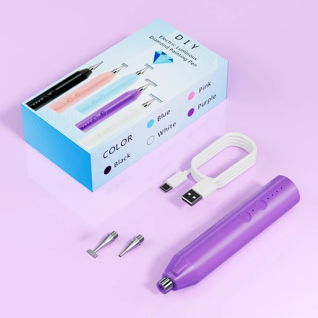 Alt view image 5 of 7 - Electric Diamond Painting Pen, Paint Without Wax, Cordless Electric Vacuum Pen, Skip the Wax Speed Up Painting Process, 7 Hours Lasting, Chargeable