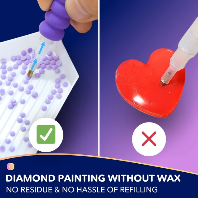 Alt view image 6 of 7 - Electric Diamond Painting Pen Wireless Vacuum Diamond Art Pen, Waxless Diamond Painting Tool Kit with Pump & Accessories for Fast & Easy Diamond Art, AB Stones Compatible (Purple, 2 Gear)