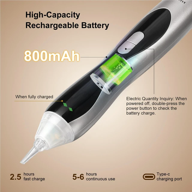 Alt view image 4 of 7 - Diamond Art Kits for Adults, Electric Diamond Art Pens with Light, 3 Suction & 3 Brightness Levels, Wireless & Rechargeable Diamond Painting Pen, LED Display, Vacuum, Quiet, Ergonomic (Silver)