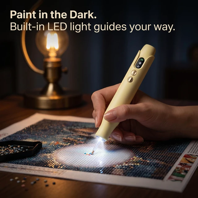 Alt view image 6 of 7 - Diamond Art Pen, Electric Diamond Painting Pen & Accessories