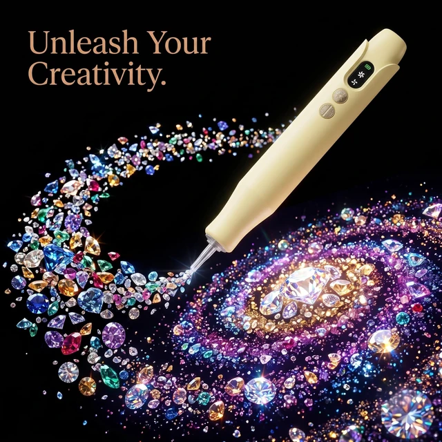 Alt view image 4 of 7 - Diamond Art Pen, Electric Diamond Painting Pen & Accessories