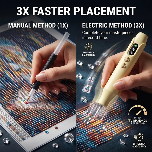 Alt view image 5 of 7 - Diamond Art Pen, Electric Diamond Painting Pen & Accessories