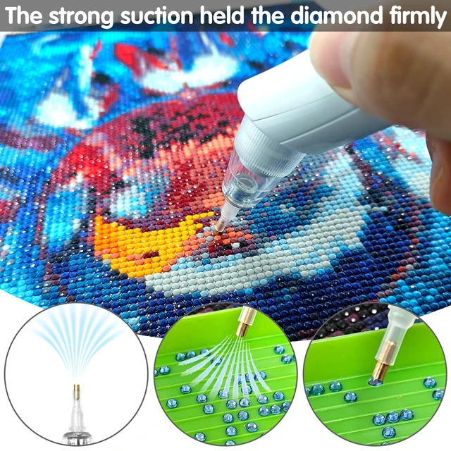 Alt view image 5 of 7 - Electric Diamond Painting Pens with Vacuum Pump - 3 Adjustable Suction Mode & Rechargeable - 4pcs Diamond Art Locator Accessories & 2 Replacement Tips - Faster DIY Art Pickup Tool Kit