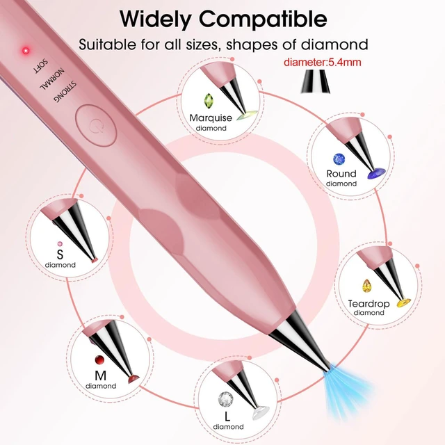 Alt view image 2 of 7 - Electric Diamond Painting Pen, 3 Adjustable Suction Modes & Fast Charging, Wireless Vacuum Pen for Diamond Art Kits, Ergonomic Tool to Reduce Hand Fatigue, Perfect for Beginners and Adults