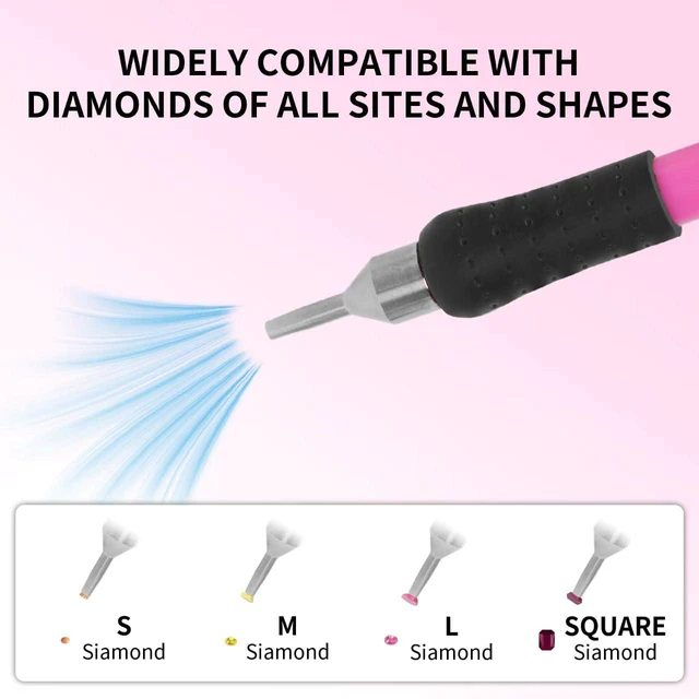 Alt view image 3 of 7 - Electric Diamond Paint Pen,Vacuum Diamond Art Pen,Electric Diamond Art Painting Pen,Vacuum Pen for Diamond Painting,Diamonds Art Painting Accessories and Tools