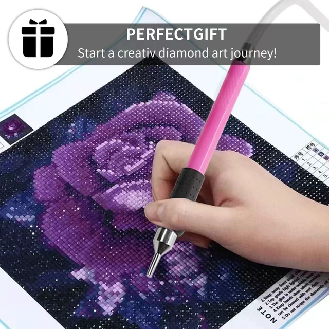 Alt view image 6 of 7 - Electric Diamond Paint Pen,Vacuum Diamond Art Pen,Electric Diamond Art Painting Pen,Vacuum Pen for Diamond Painting,Diamonds Art Painting Accessories and Tools