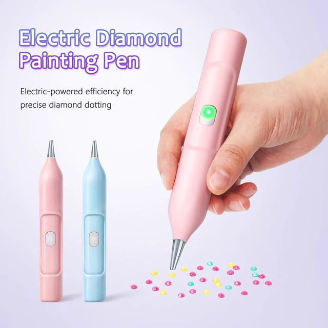 Alt view image 2 of 7 - Electric Diamond Painting Pen, Diamond Art Pen No Wax Needed, Mosaic Art Pen, DIY Accessories and Tools, One-Button Switch, 800mAh Rechargeable Battery with USB C Cable