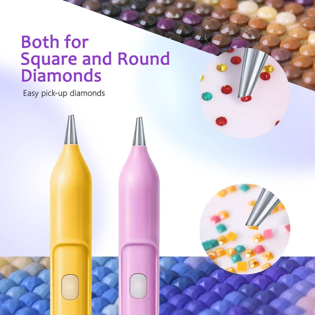 Alt view image 5 of 7 - Electric Diamond Painting Pen, Diamond Art Pen No Wax Needed, Mosaic Art Pen, DIY Accessories and Tools, One-Button Switch, 800mAh Rechargeable Battery with USB C Cable