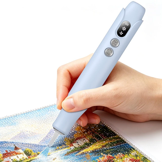 Main image of Electric Diamond Painting Pen, Cordless Diamond Art Tools with LED Lights, Low Noise Rechargeable Diamond Art Pens Electric for Diamond Painting Accessories & Diamond Art Supplies (Blue)