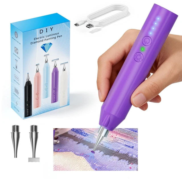 Main image of Electric Diamond Painting Pen, Paint Without Wax, Cordless Electric Vacuum Pen, Skip the Wax Speed Up Painting Process, 7 Hours Lasting, Chargeable