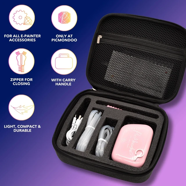 Alt view image 2 of 7 - Storage Case for E-Painter Set, Custom-Fit Carry Storage Box for Diamond Painting Pen, Pump, Hoses, Tray & Accessories E-Painter Set