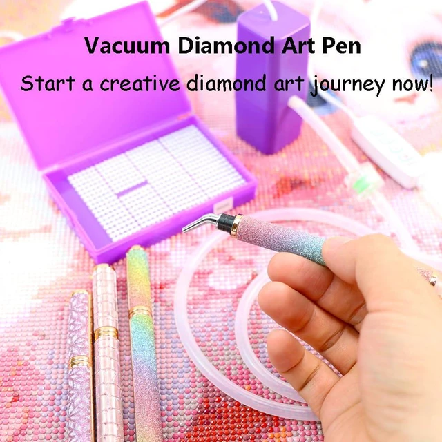 Alt view image 5 of 7 - Electric Diamond Painting Pen with Adjustable Suction for Adults Vacuum Pen for Diamond Art with Storage Bag Diamond Painting Accessories Tools E-Painter Pen Need No Wax (Purple)