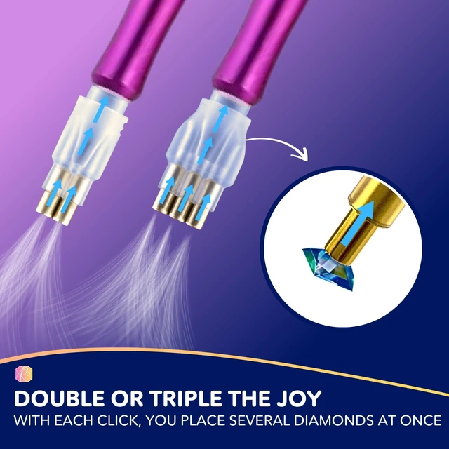 Alt view image 3 of 7 - Diamond Art Pen Applicator, Pack of 2 Universal Attachment Tips for Electric Dotting Pens, Diamond Painting Tools & Rhinestone Applicators