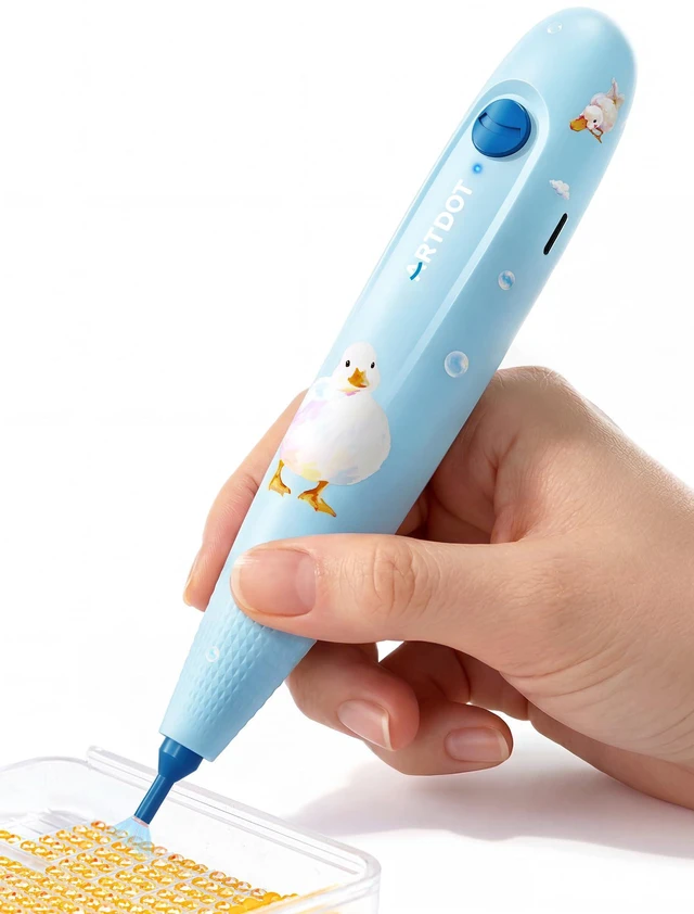Main image of Wireless Vacuum Pen for Diamond Art Kit for Adults, Long-Lasting Electric Pen for Diamond Painting Accessories and Tools