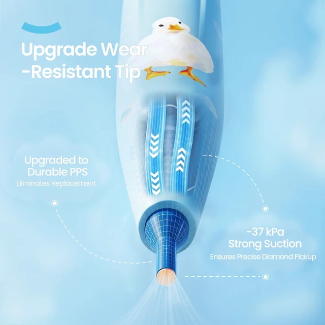 Alt view image 7 of 7 - Wireless Vacuum Pen for Diamond Art Kit for Adults, Long-Lasting Electric Pen for Diamond Painting Accessories and Tools
