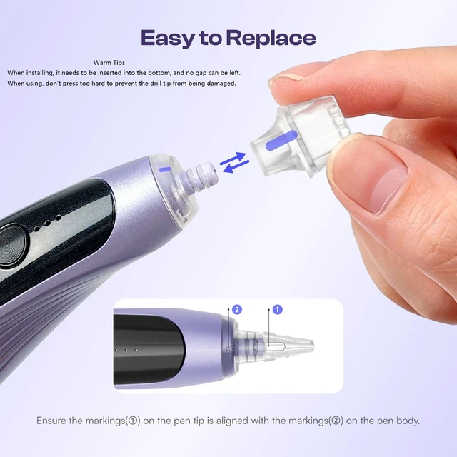 Alt view image 6 of 7 - Electric Diamond Painting Pen with Light, Diamond Art Tool, Purple | No Wax Need, Wireless, 3 Adjustable Suction Levels, 4Pcs Replaceable Tips, Ergonomic Grip, Diamond Art Pen For Adults, EP4