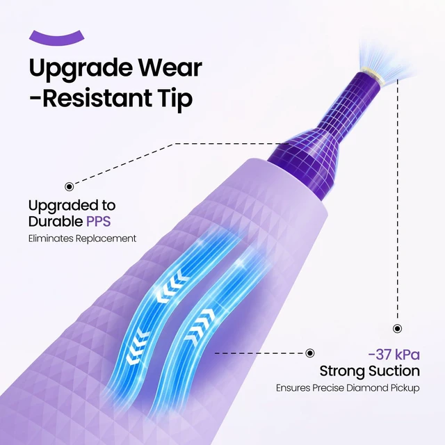Alt view image 7 of 7 - Wireless Vacuum Pen for Diamond Art Kit for Adults, Long-Lasting Electric Pen for Diamond Painting Accessories and Tools