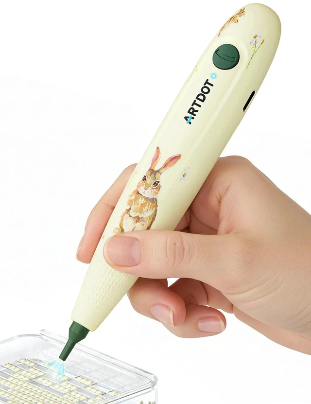 Main image of Wireless Vacuum Pen for Diamond Art Kit for Adults, Long-Lasting Electric Pen for Diamond Painting Accessories and Tools