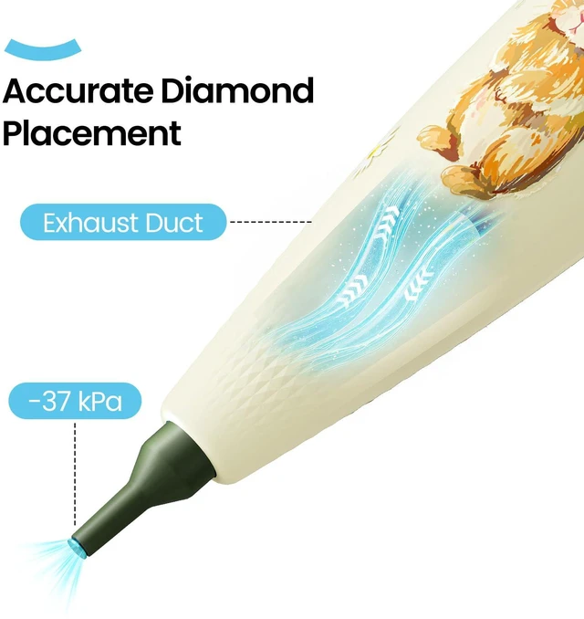 Alt view image 7 of 7 - Wireless Vacuum Pen for Diamond Art Kit for Adults, Long-Lasting Electric Pen for Diamond Painting Accessories and Tools